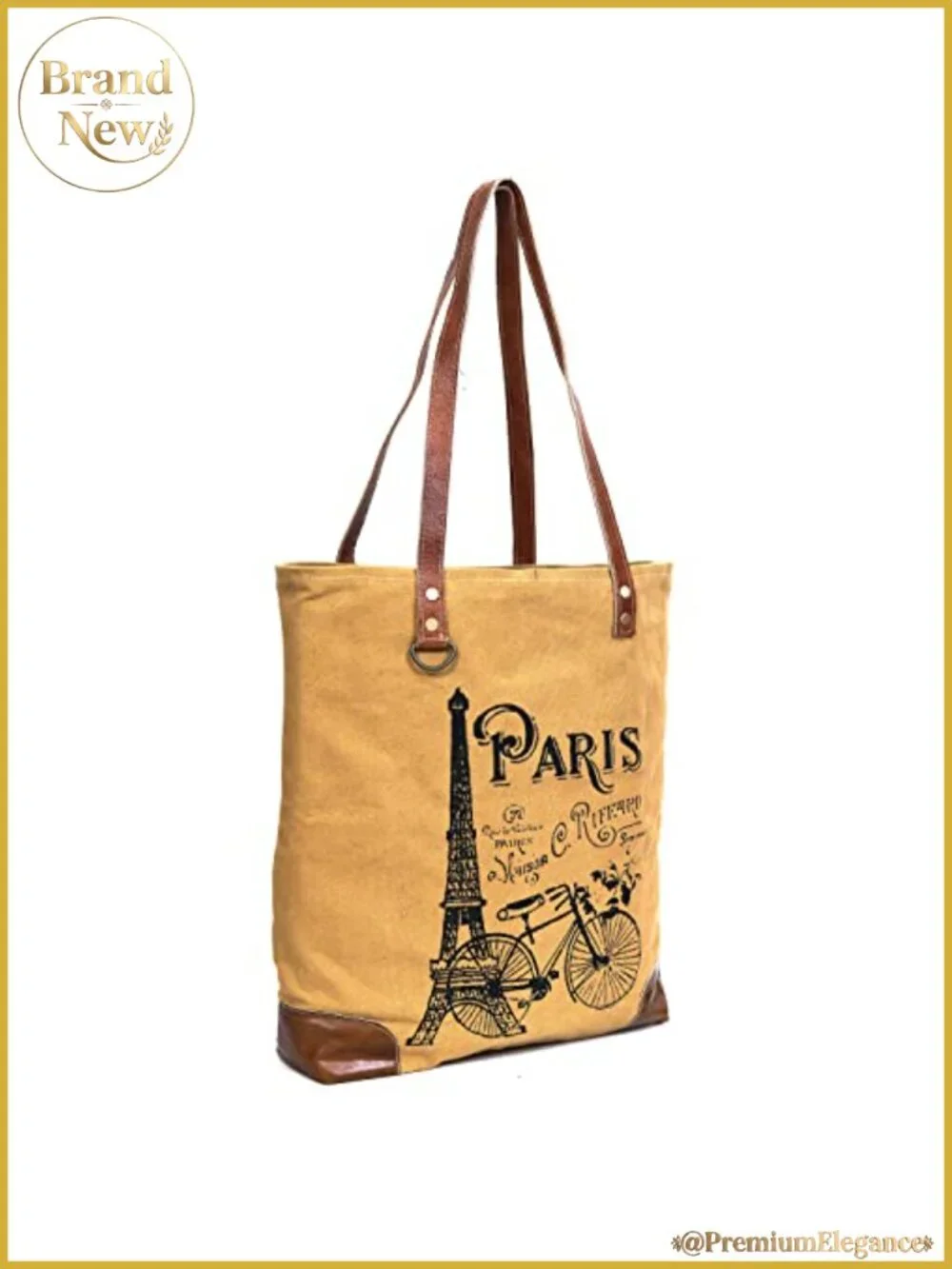 Upcycled Canvas & Leather Handbag, Tote for Women, Handmade Hobo, 16 Inch Height